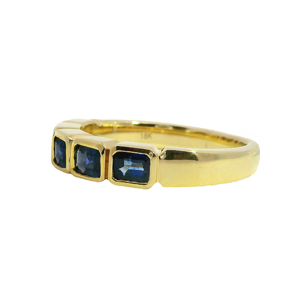 East-West Bezel Sapphire Half-Band