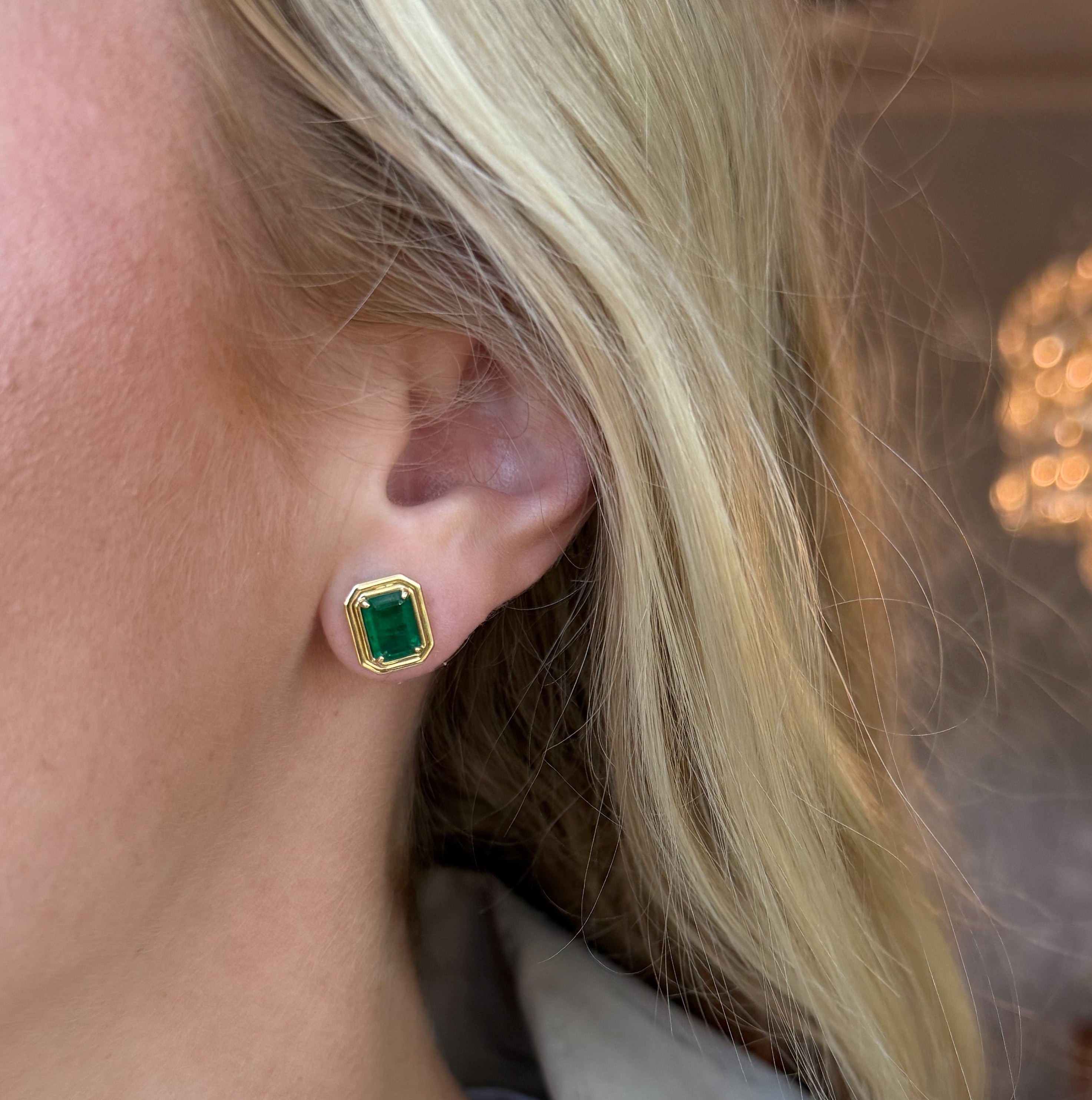 Eleni Emerald Stud Earrings