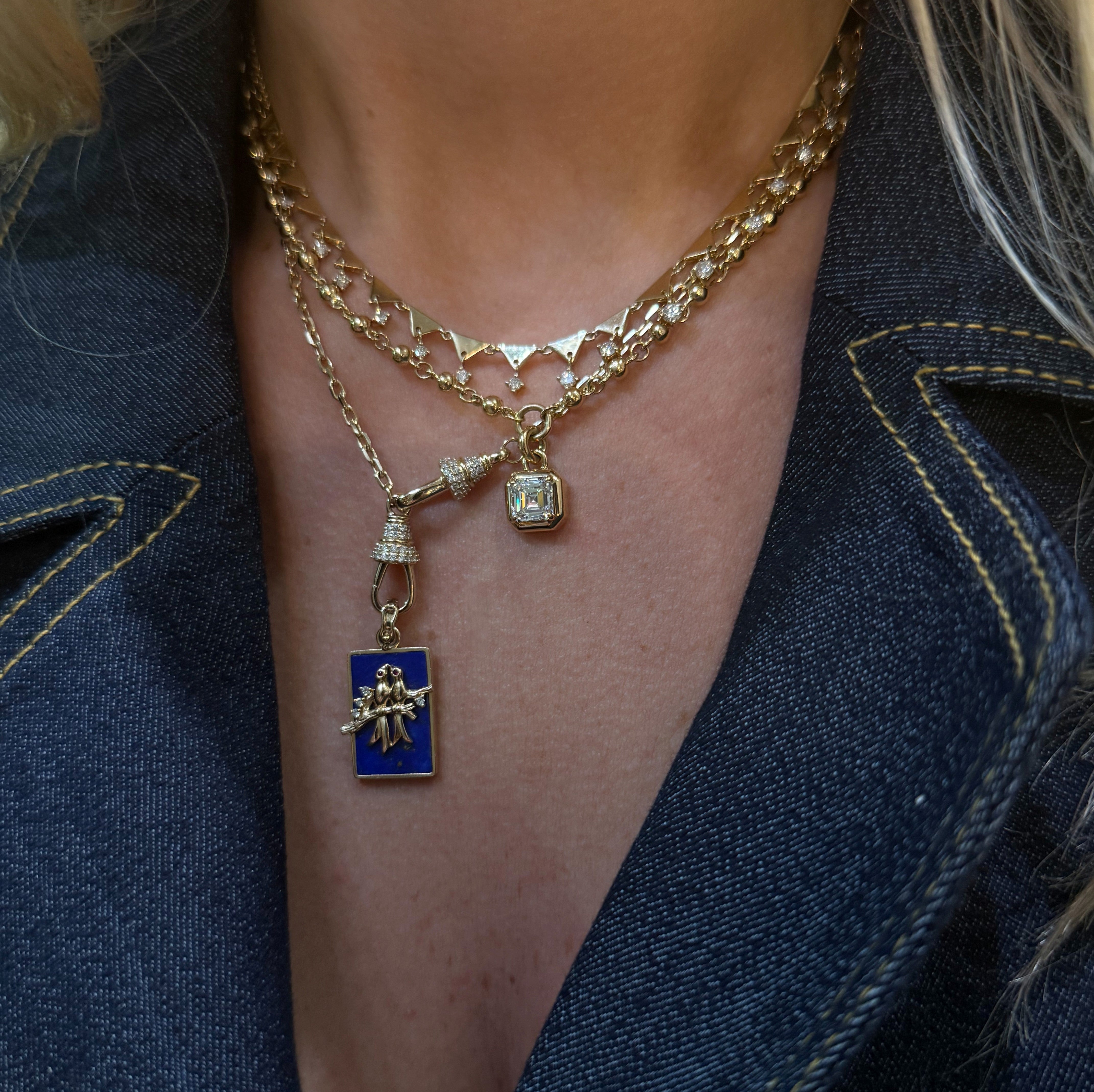 Small Lapis Lovebirds Pendant