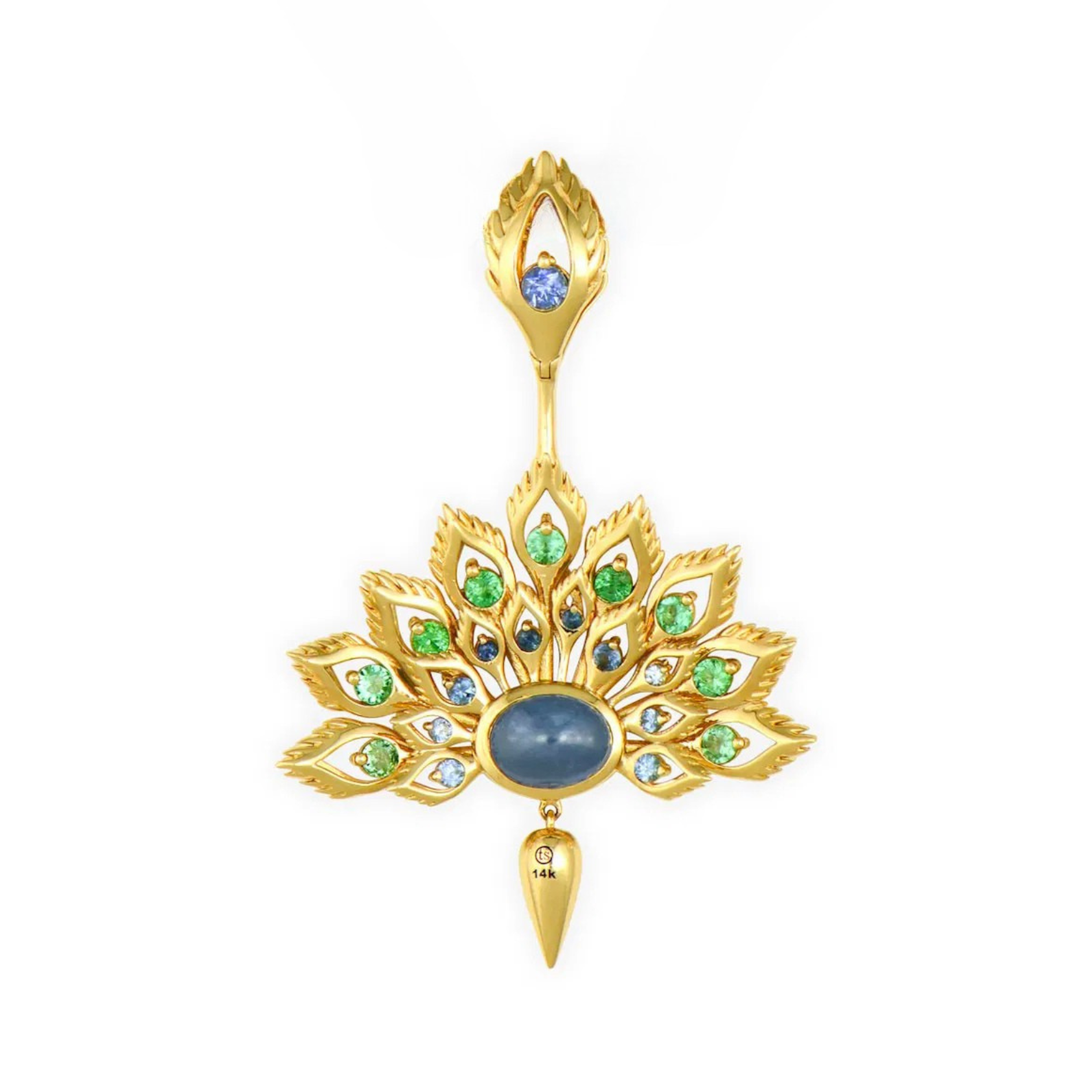 Radiant Peacock Fan Pendant