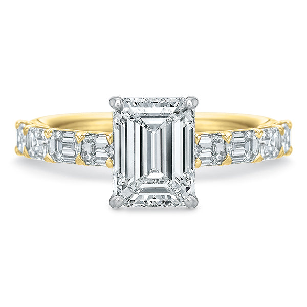 Emerald Cut Petite Grand Aire Engagement Ring