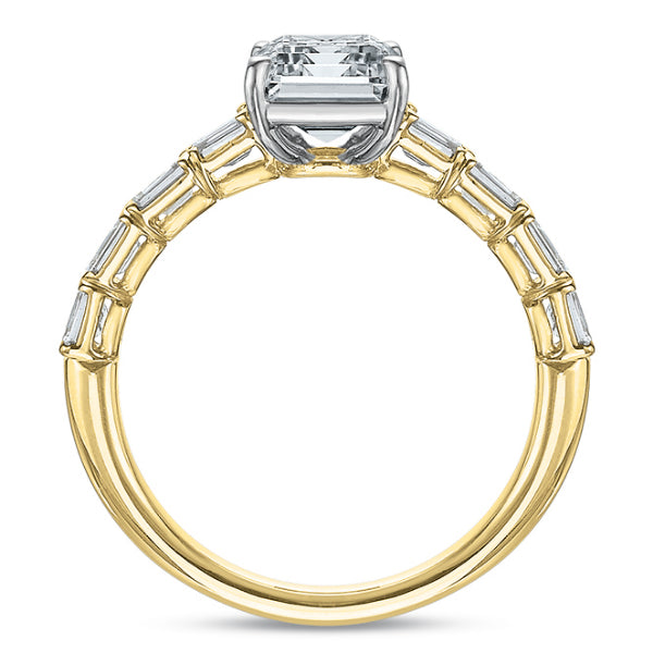Emerald Cut Petite Grand Aire Engagement Ring