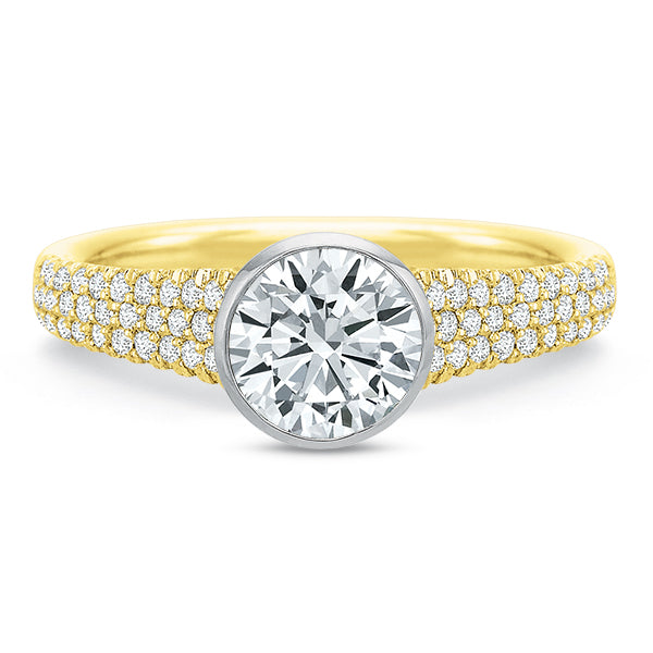 Modern Classic Bezel Engagement Ring Mounting