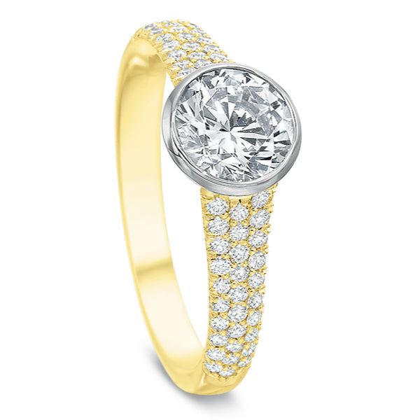 Modern Classic Bezel Engagement Ring Mounting