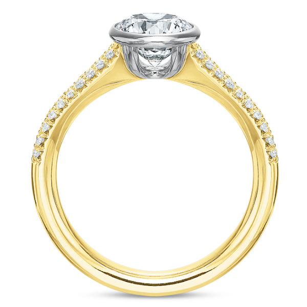 Modern Classic Bezel Engagement Ring Mounting