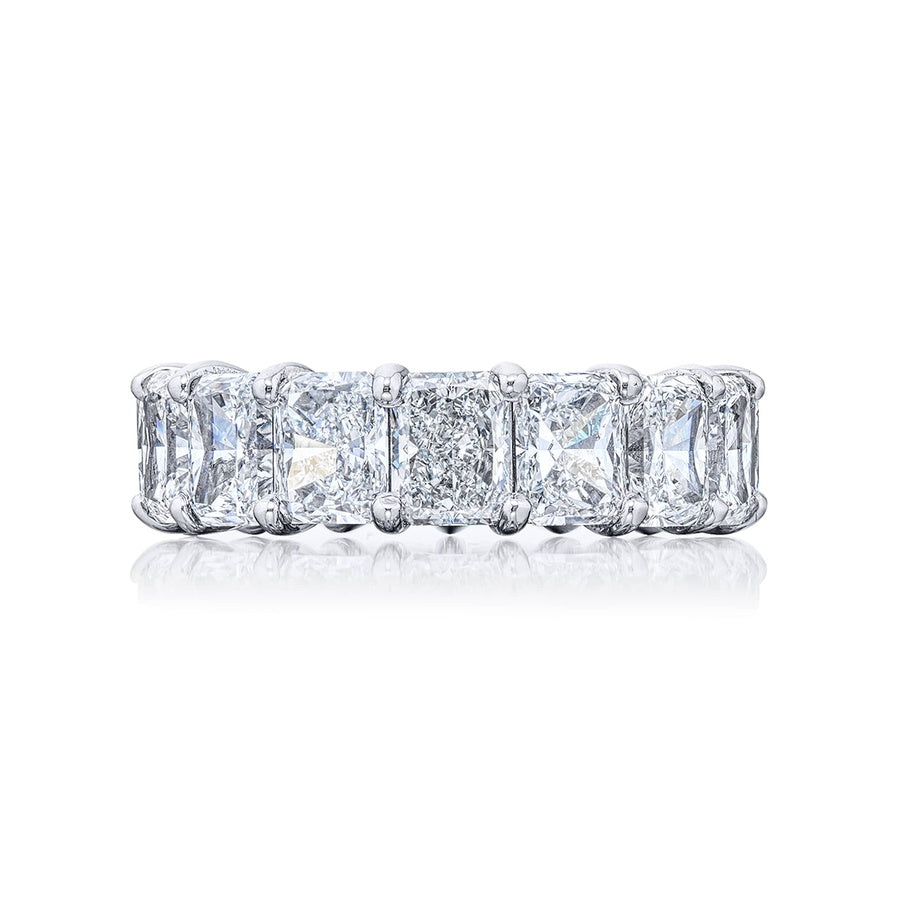 Platinum Radiant-Cut Diamond Certified Eternity Band