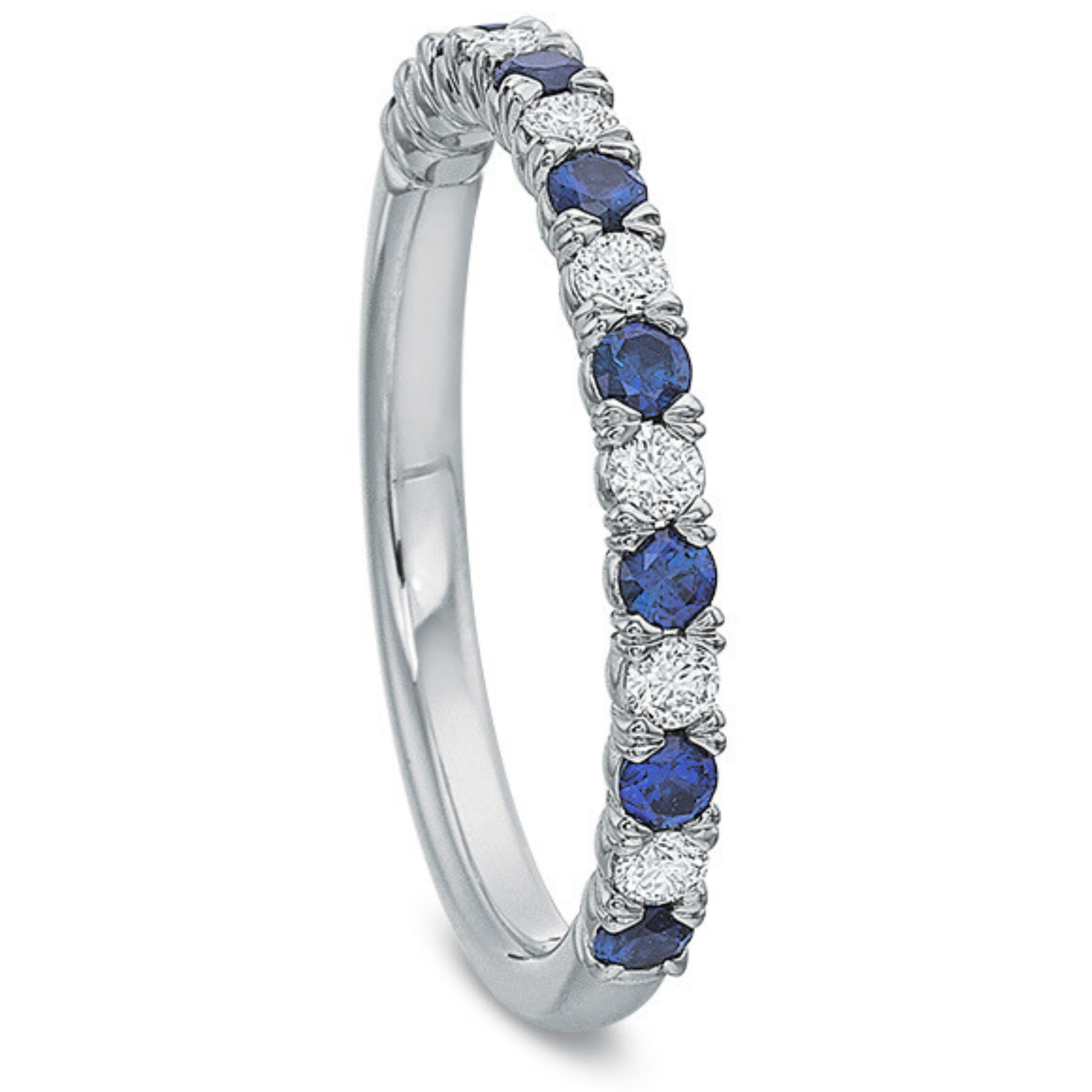 Diamond and Blue Sapphire Band