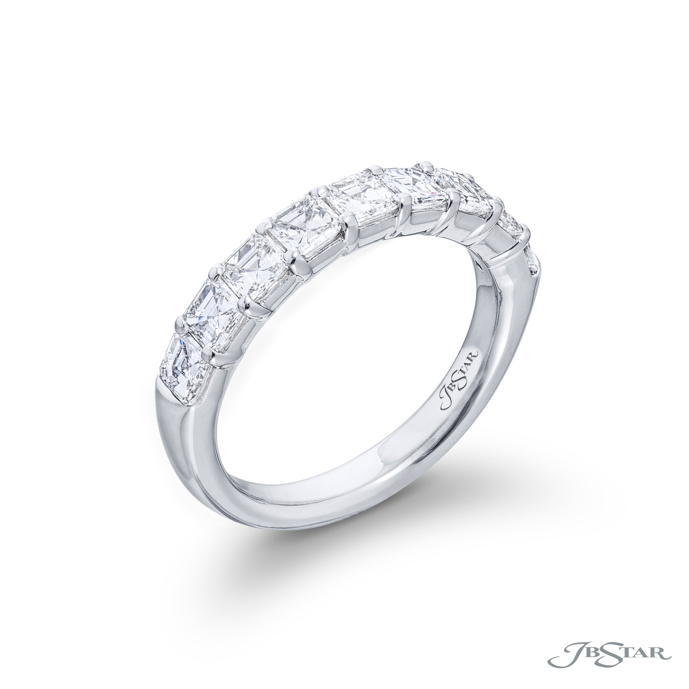 Square Emerald Cut Diamond Band