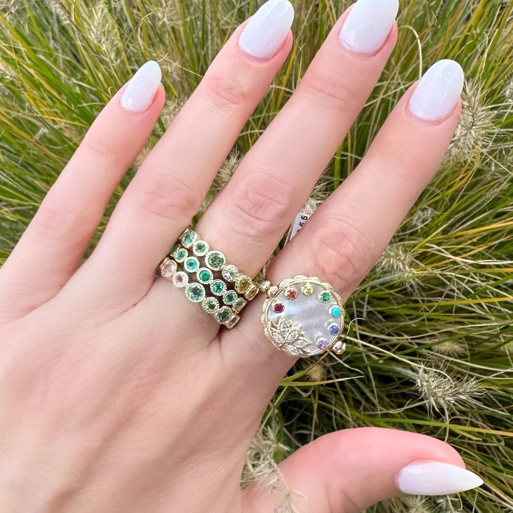 Spiritual Woman Lotus Flower Flip Ring