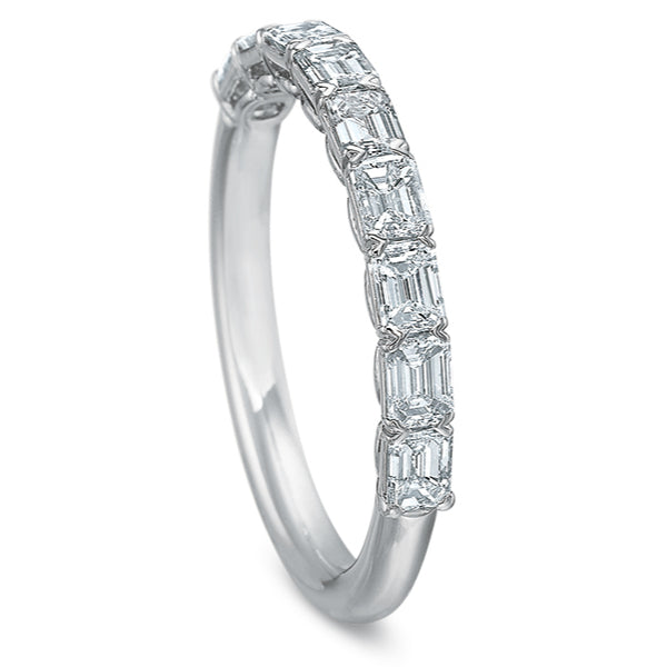 Petite Grand Aire East/West Emerald Cut Diamond Anniversary Band