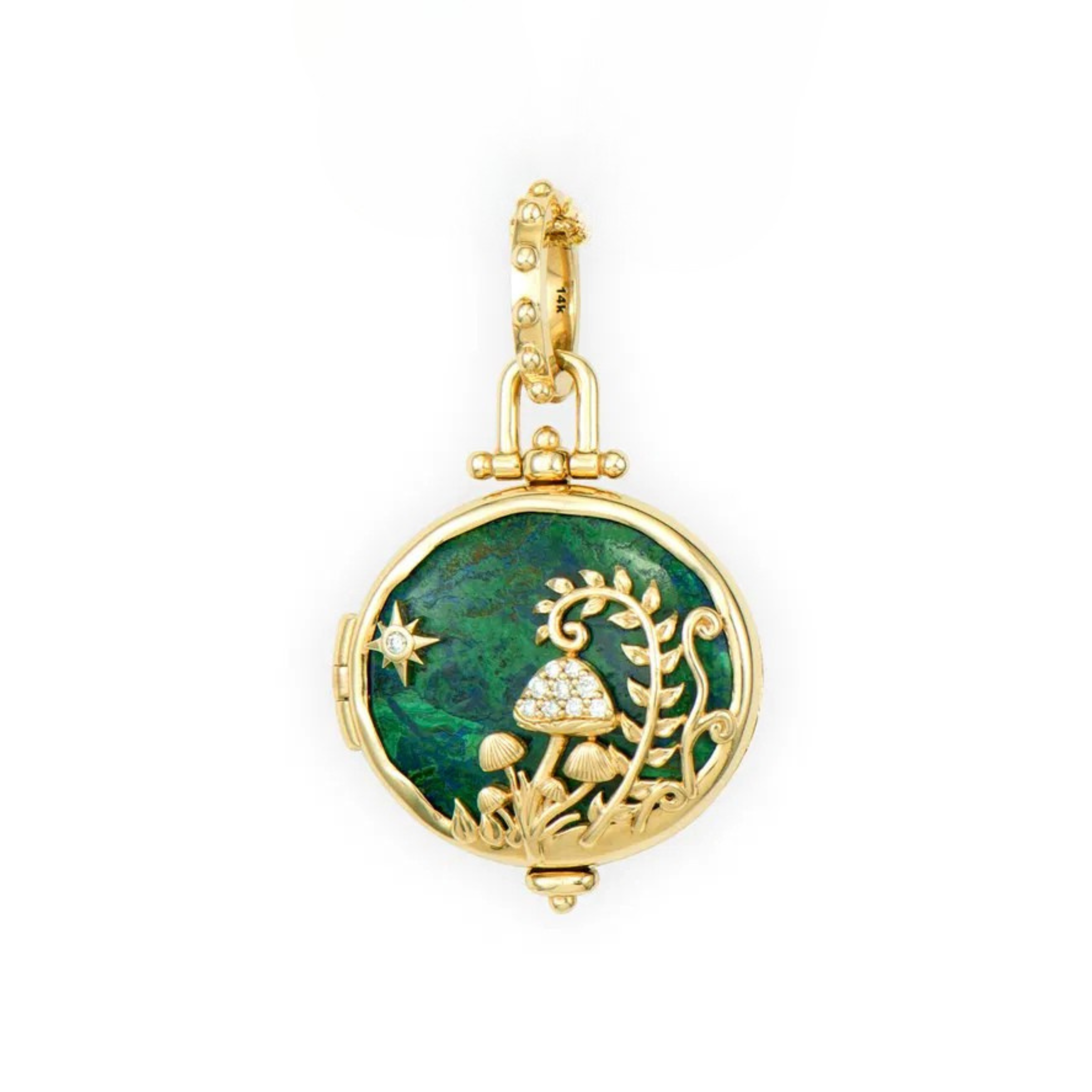 Family Tree Azurite Locket Pendant