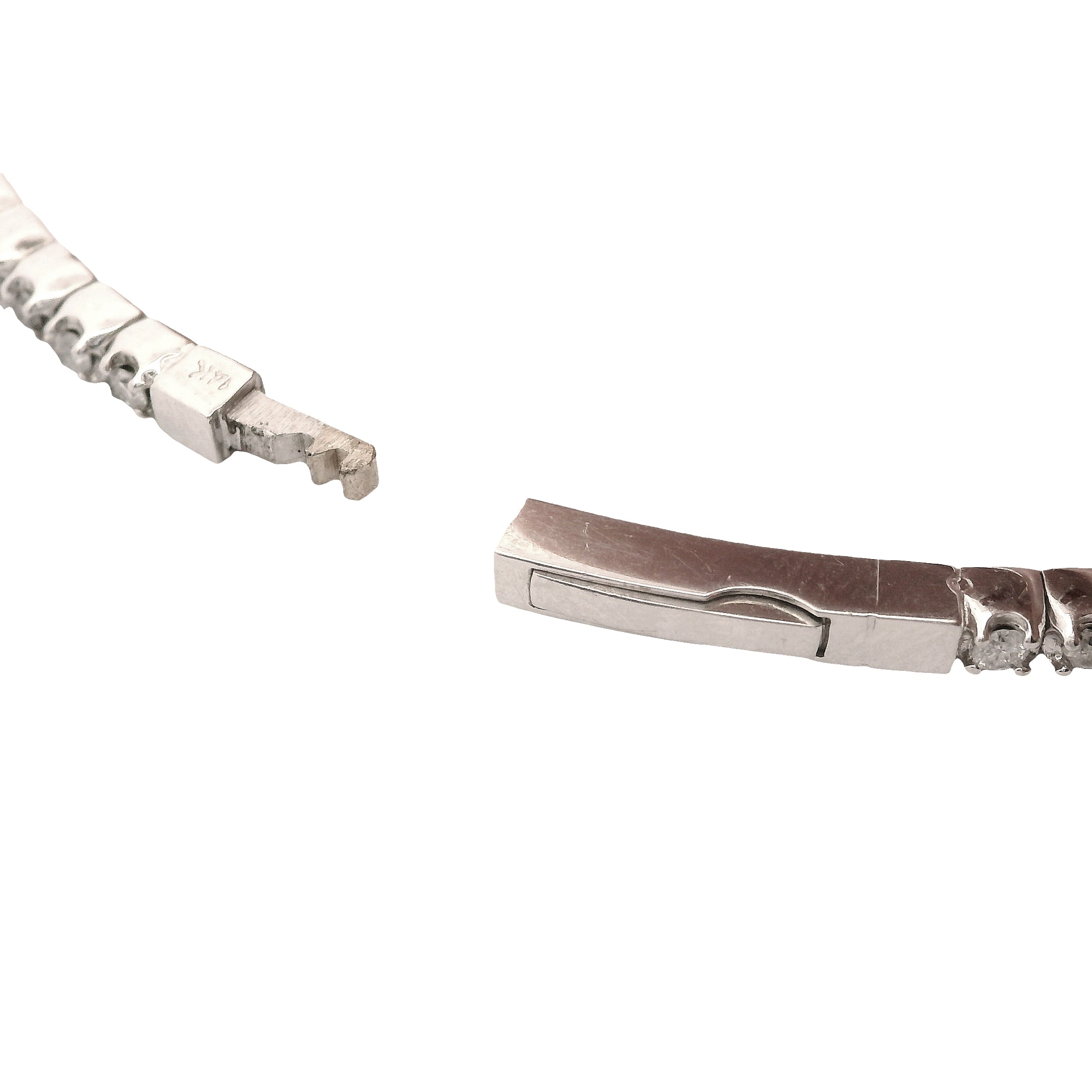 1.7mm Prong Set Round Diamond Flex Bangle