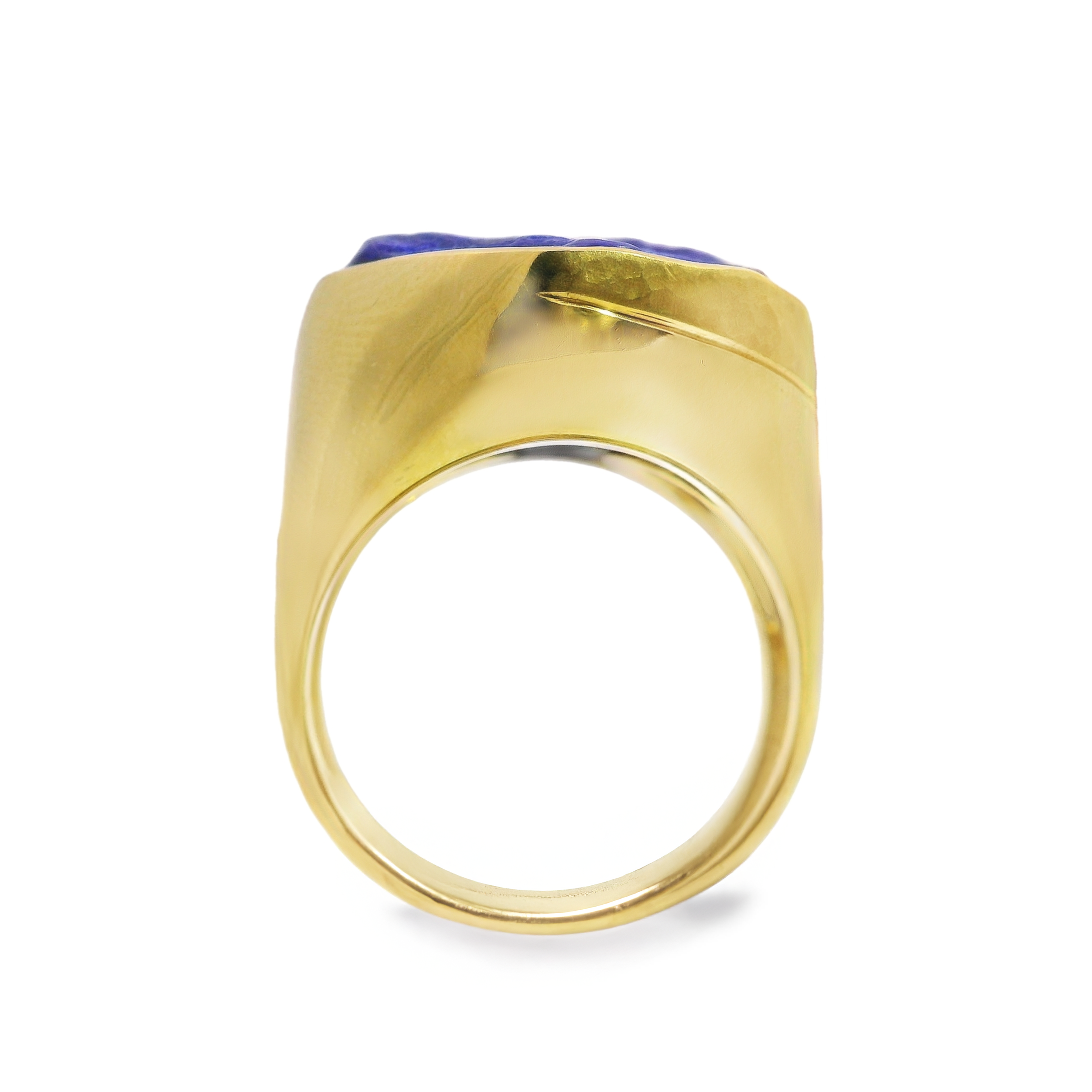 Organic Shape Lapis Gent’s Ring