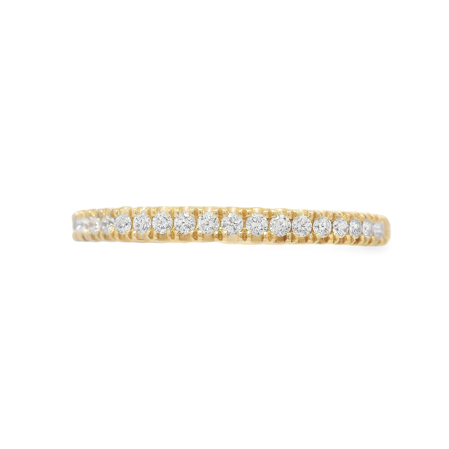 2mm French Set Round Diamond Anniversary Band