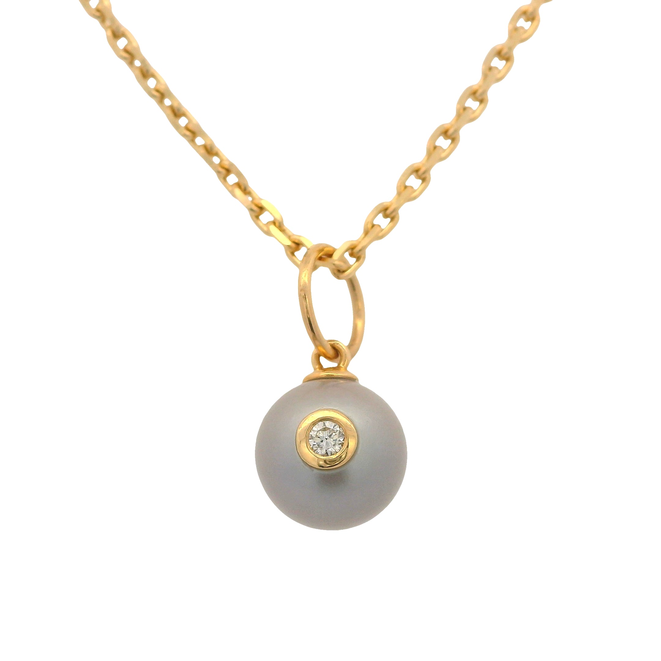 Classic Pearl Diamond Pendant