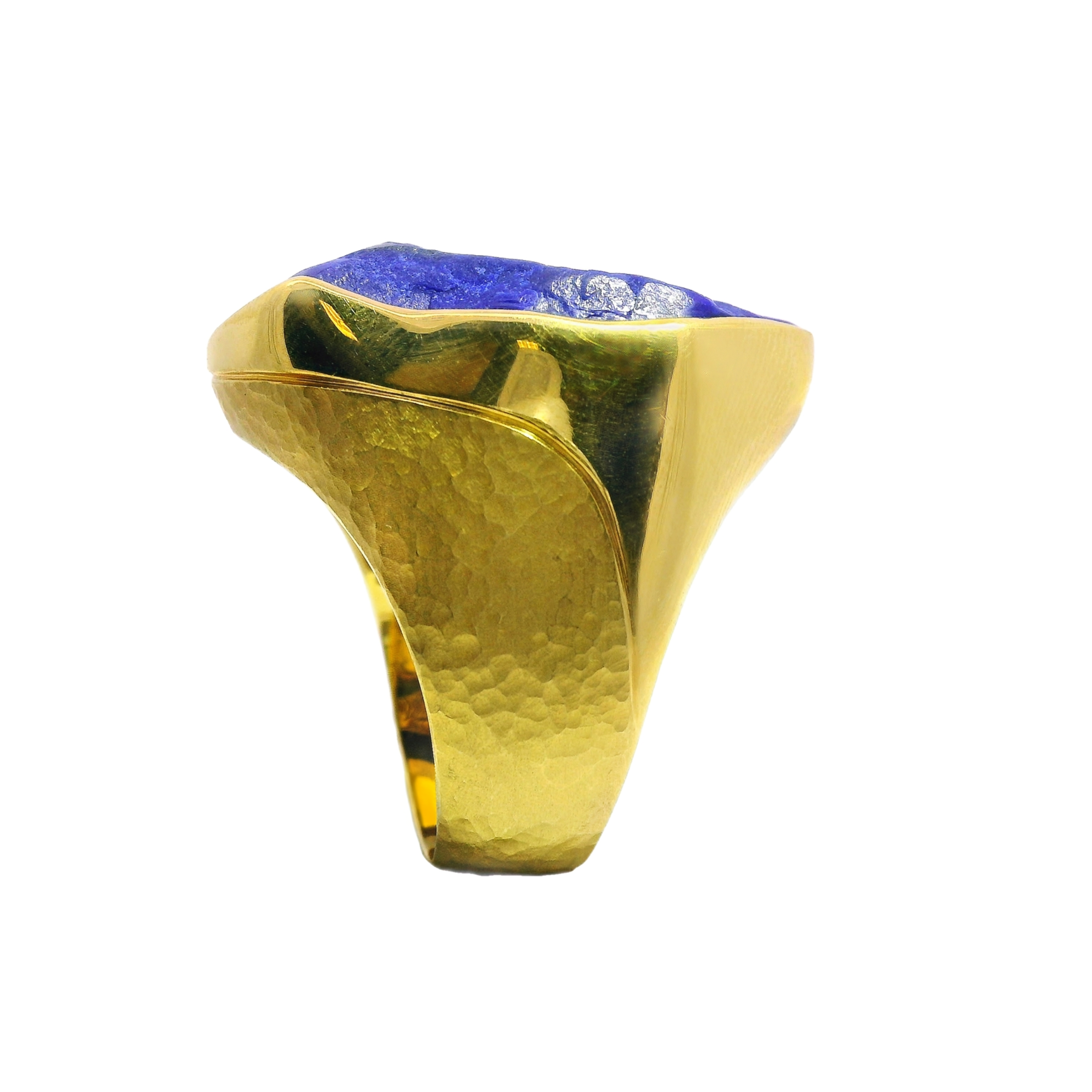 Organic Shape Lapis Gent’s Ring