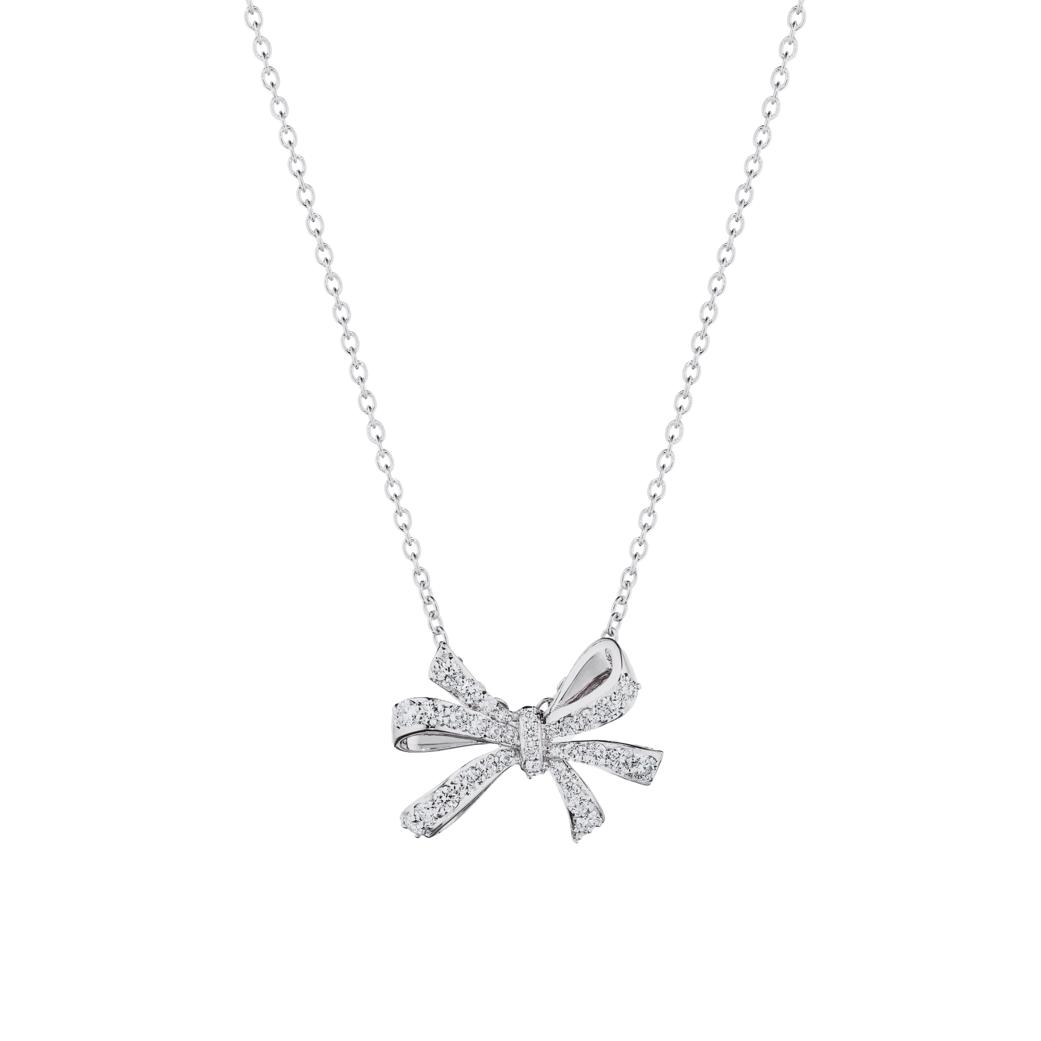 Diamond Bow Necklace