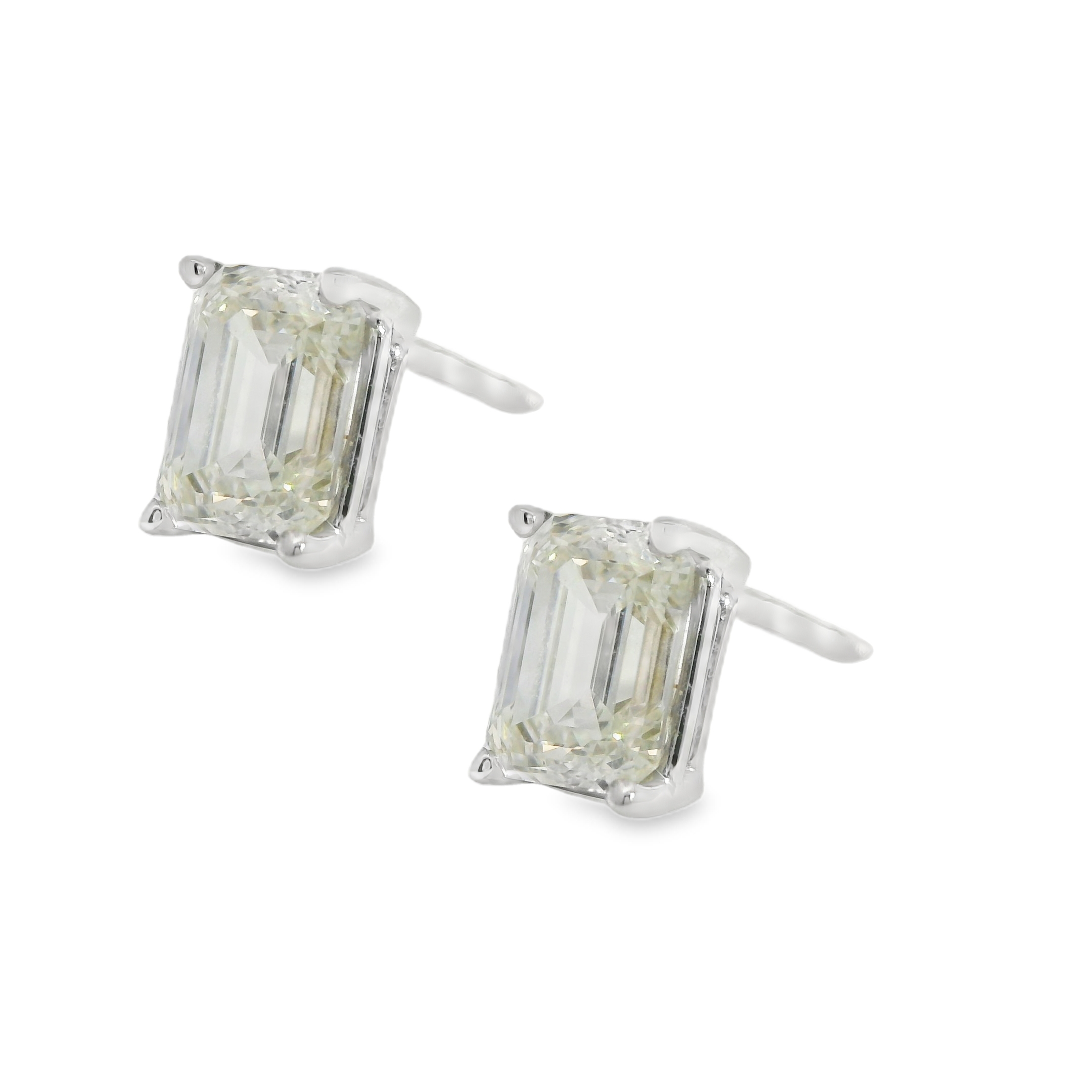 2.41ctw Emerald-Cut Diamond Stud Earrings