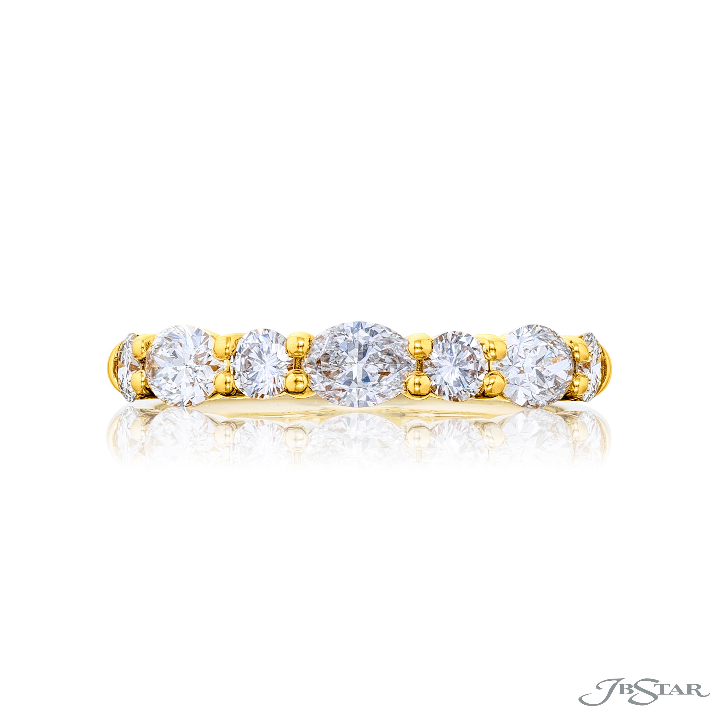 Oval and Round Diamond Band