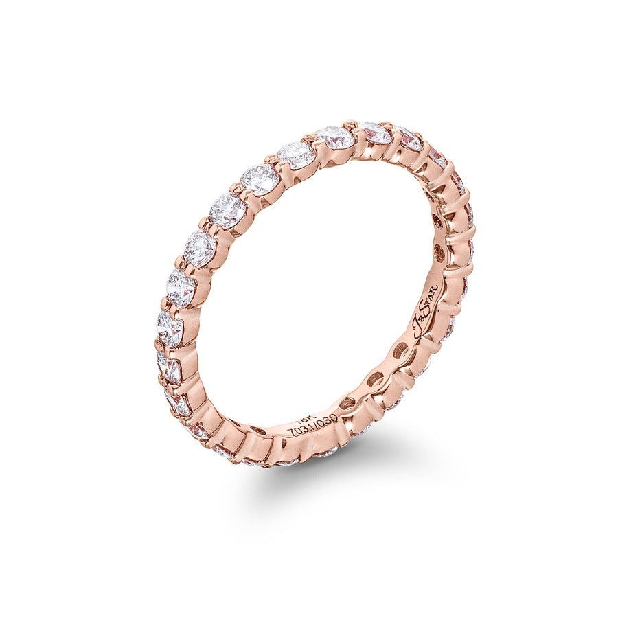 18K Pink Gold Wedding Band 7031-011