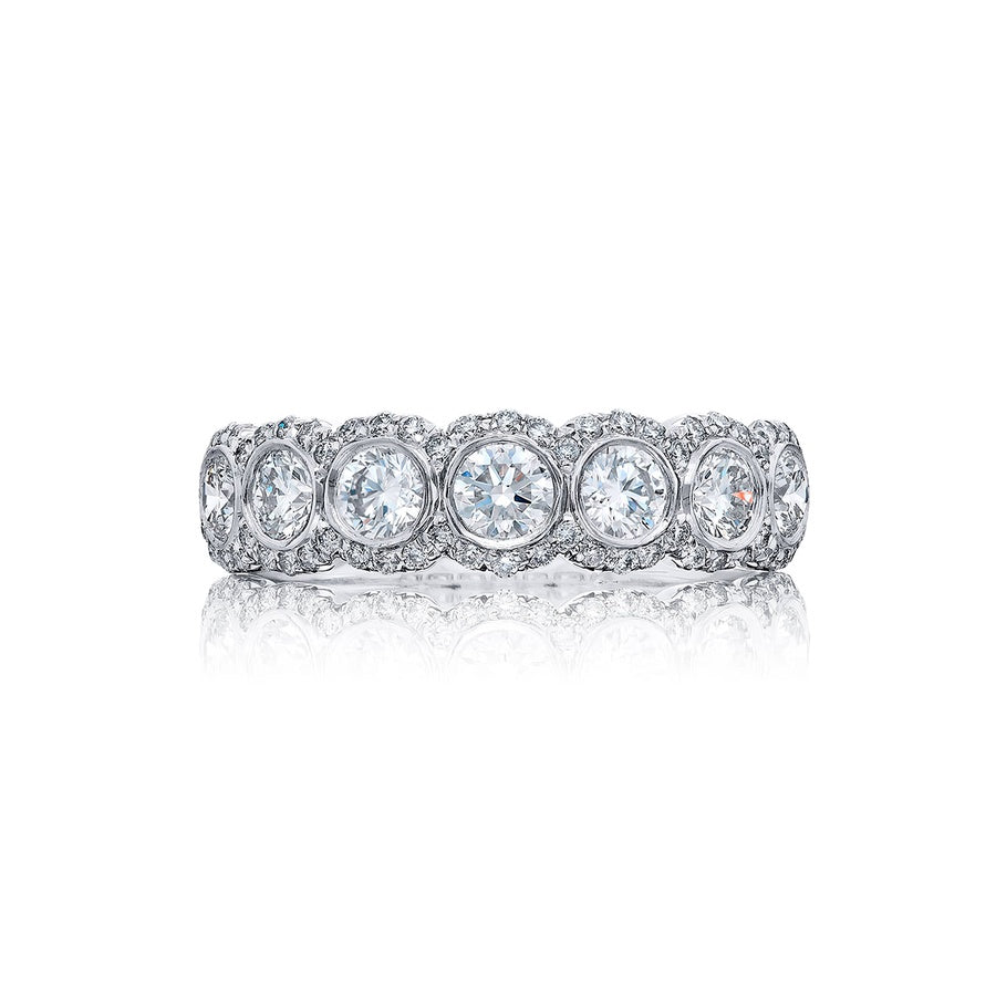 Signature Diamond Band | Seven Round Diamonds with Micro-Pave in Pure Platinum