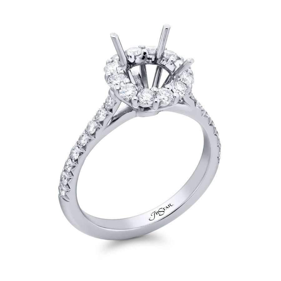Diamond Engagement Ring 1.00 ct Halo Setting GIA Certified