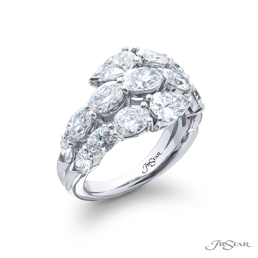 Platinum Pear-Shaped Diamond Certified Twogether Ring