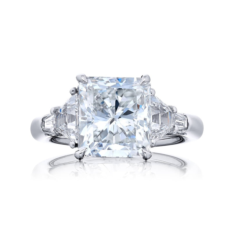Platinum Radiant-Cut Diamond GIA Certified Engagement Ring