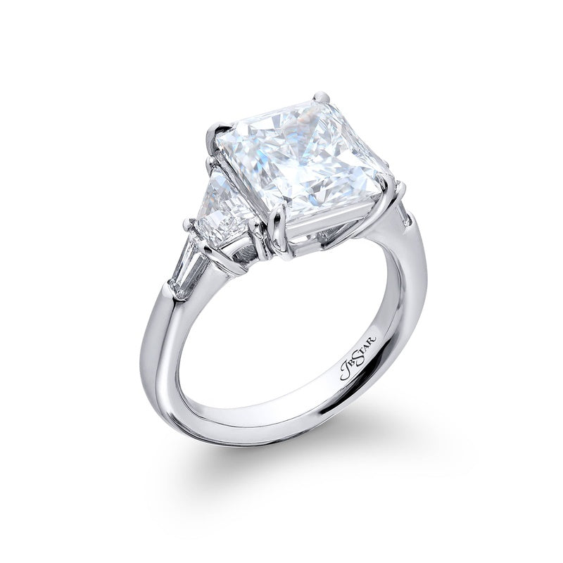Platinum Radiant-Cut Diamond GIA Certified Engagement Ring