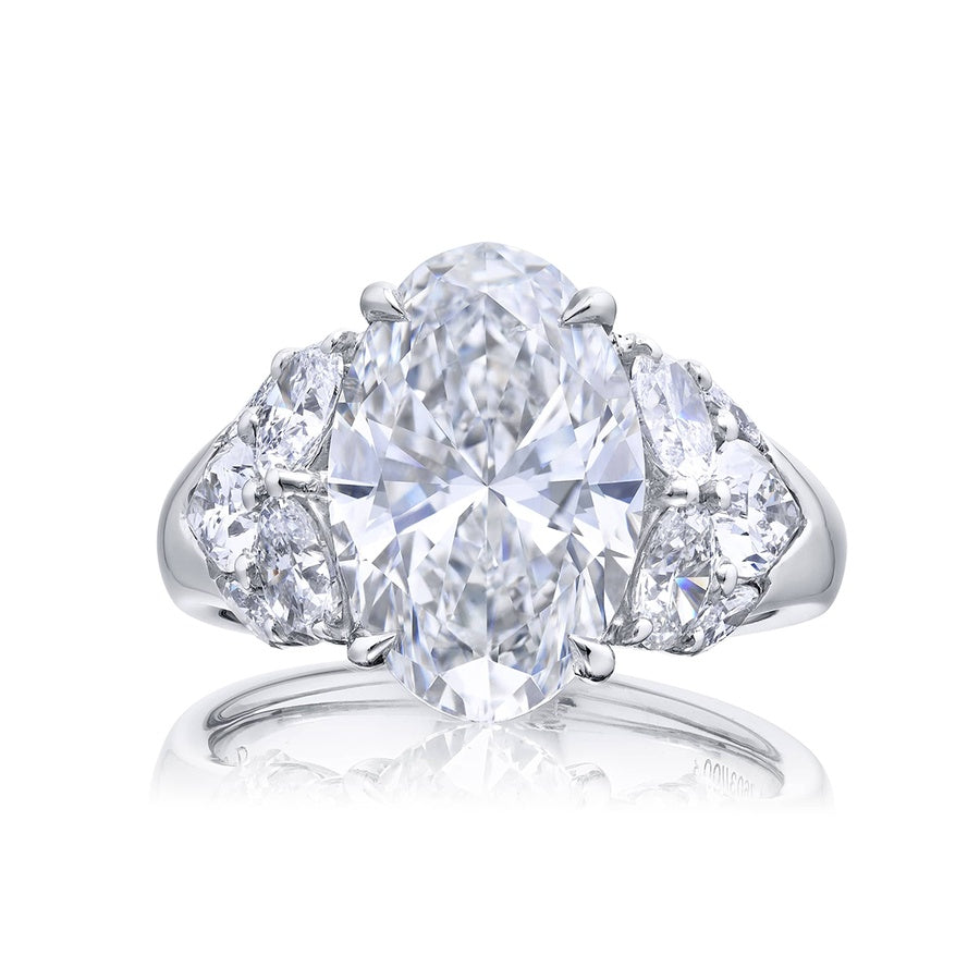 Platinum Oval Diamond GIA Certified Engagement Ring