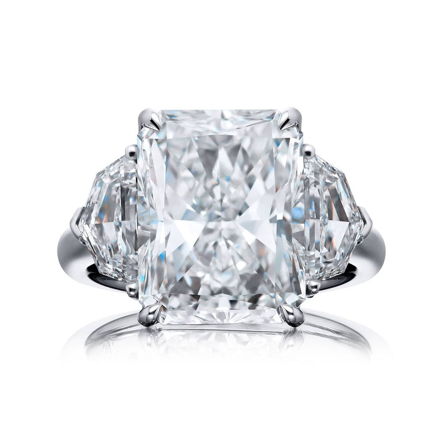 Platinum Radiant-Cut Diamond GIA Certified Engagement Ring