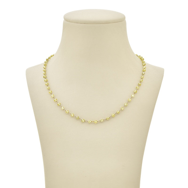 18K Yellow Briolette Fancy Yellow Diamond Necklace