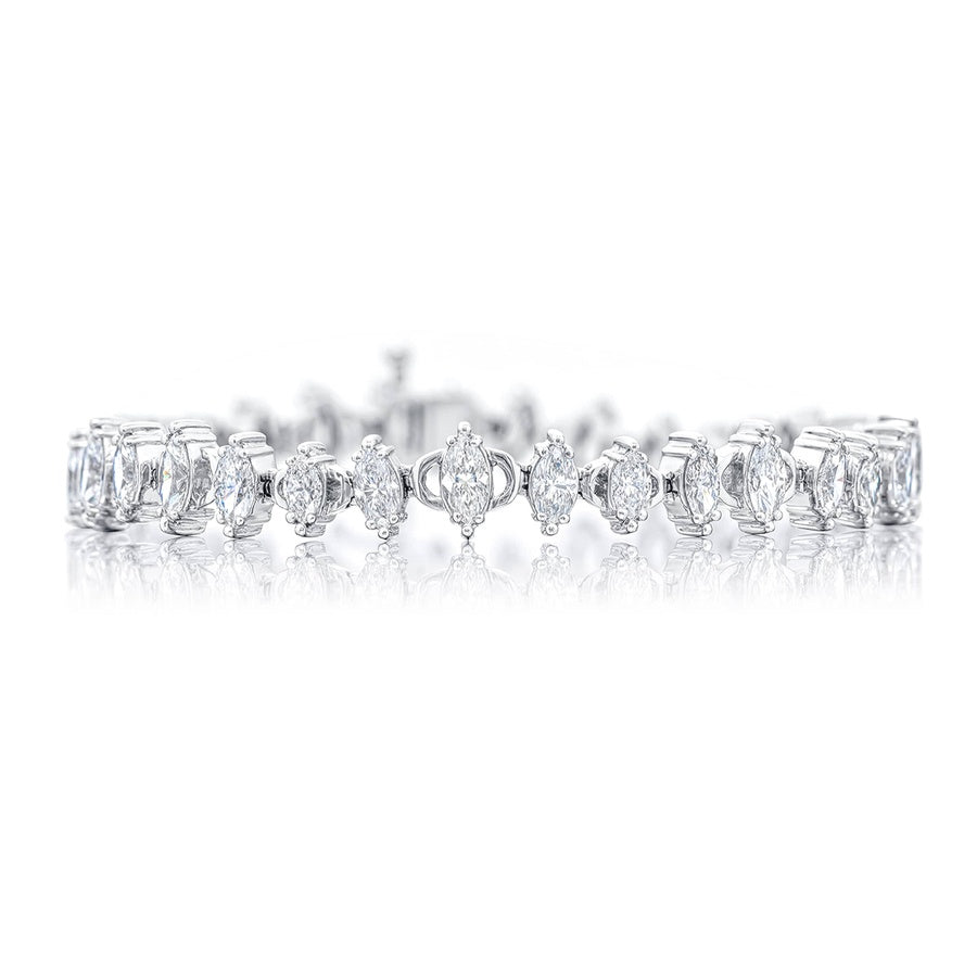Platinum Marquise Diamond Bracelet