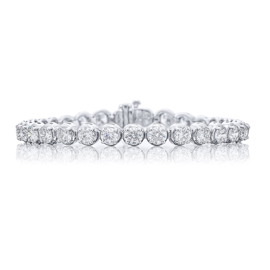 Platinum Round Diamond Bracelet
