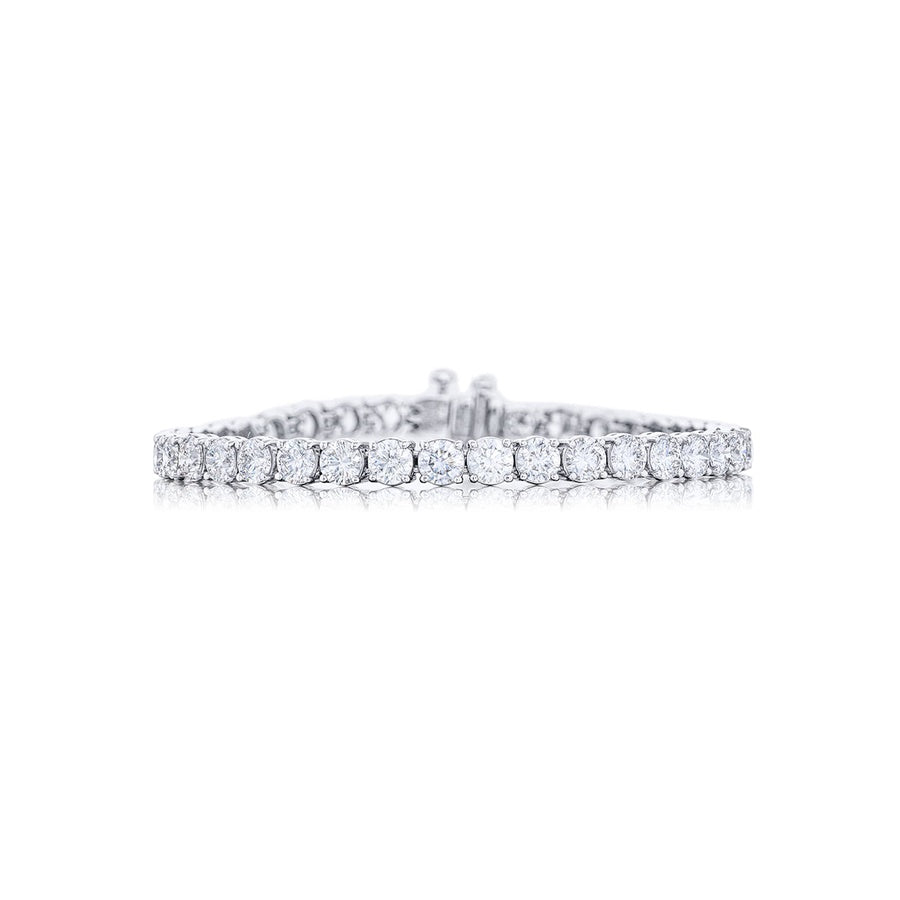 Platinum Round Diamond Bracelet