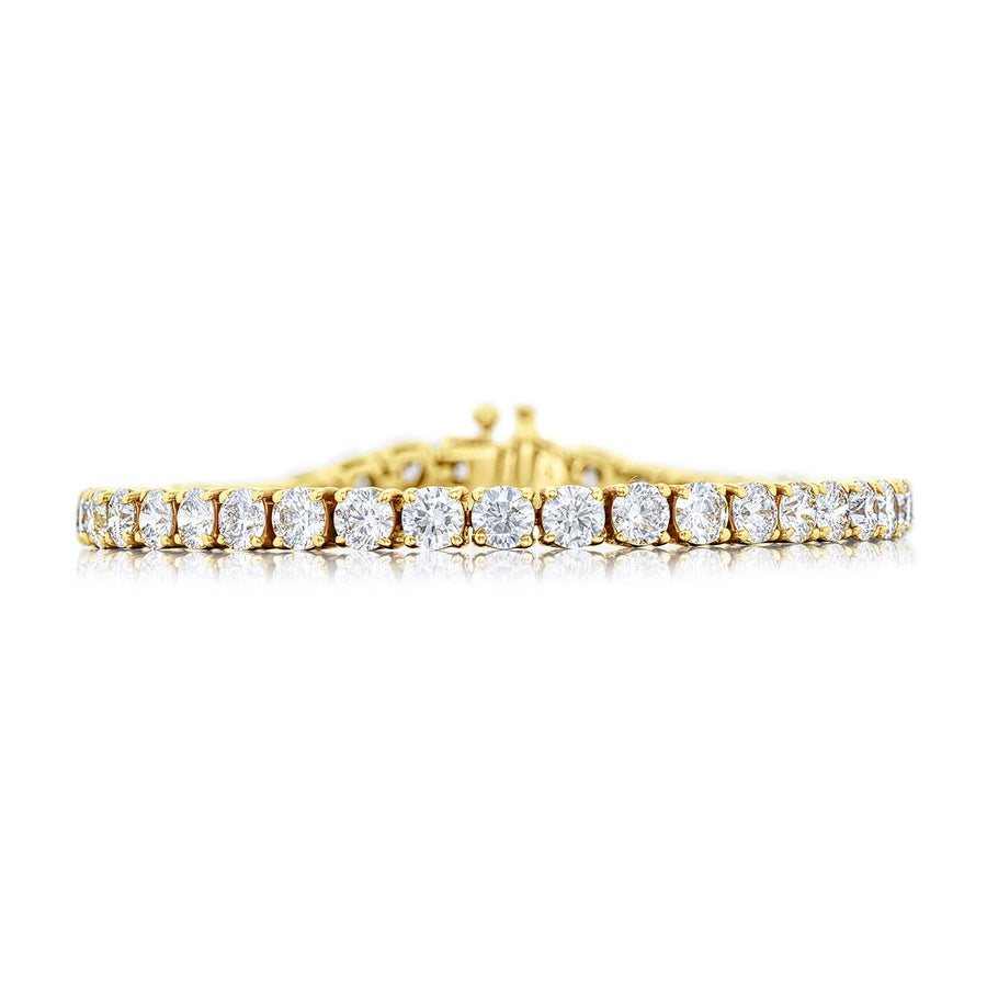 18K Yellow Gold Round Diamond Bracelet