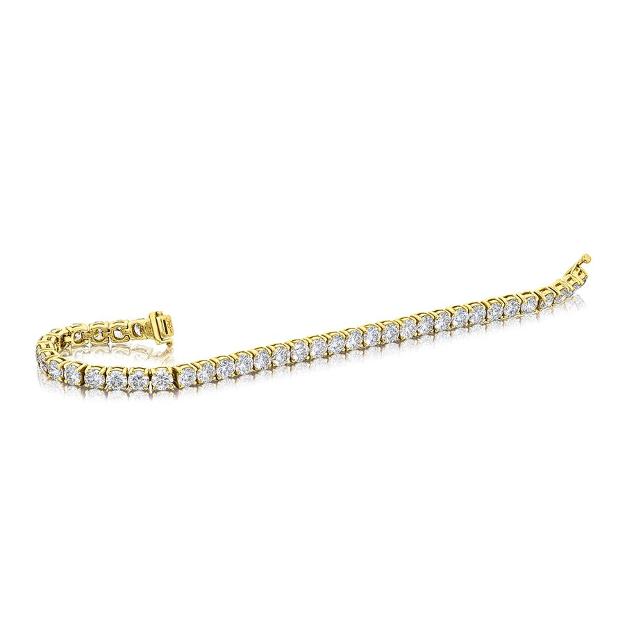 18K Yellow Gold Round Diamond Bracelet