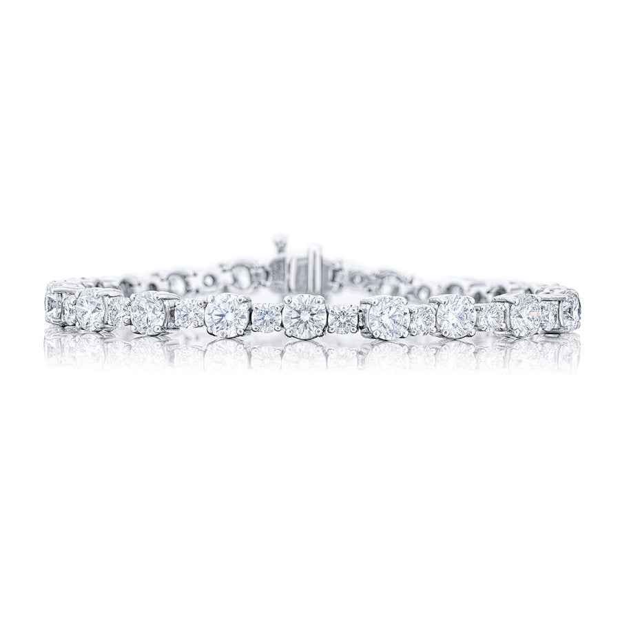 Platinum Round Diamond Bracelet