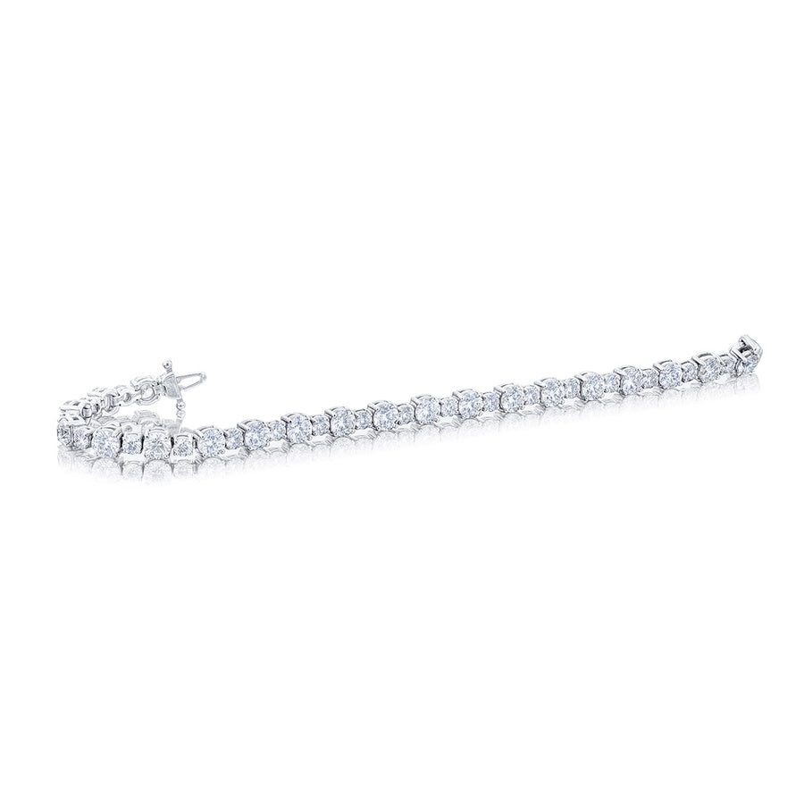 Platinum Round Diamond Bracelet