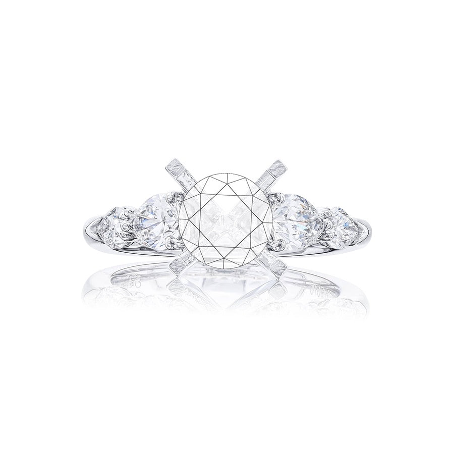 Diamond Semi-Mount Pear-Shaped 1.10 ctw. Shared Prong