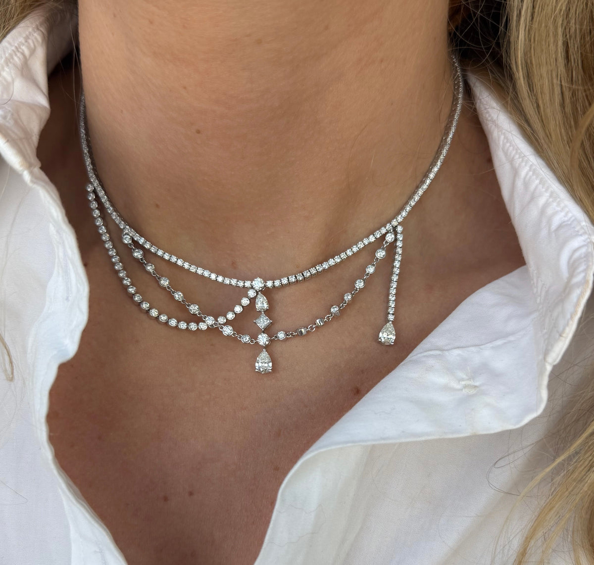50th Anniversary Goddess Asymmetrical Necklace