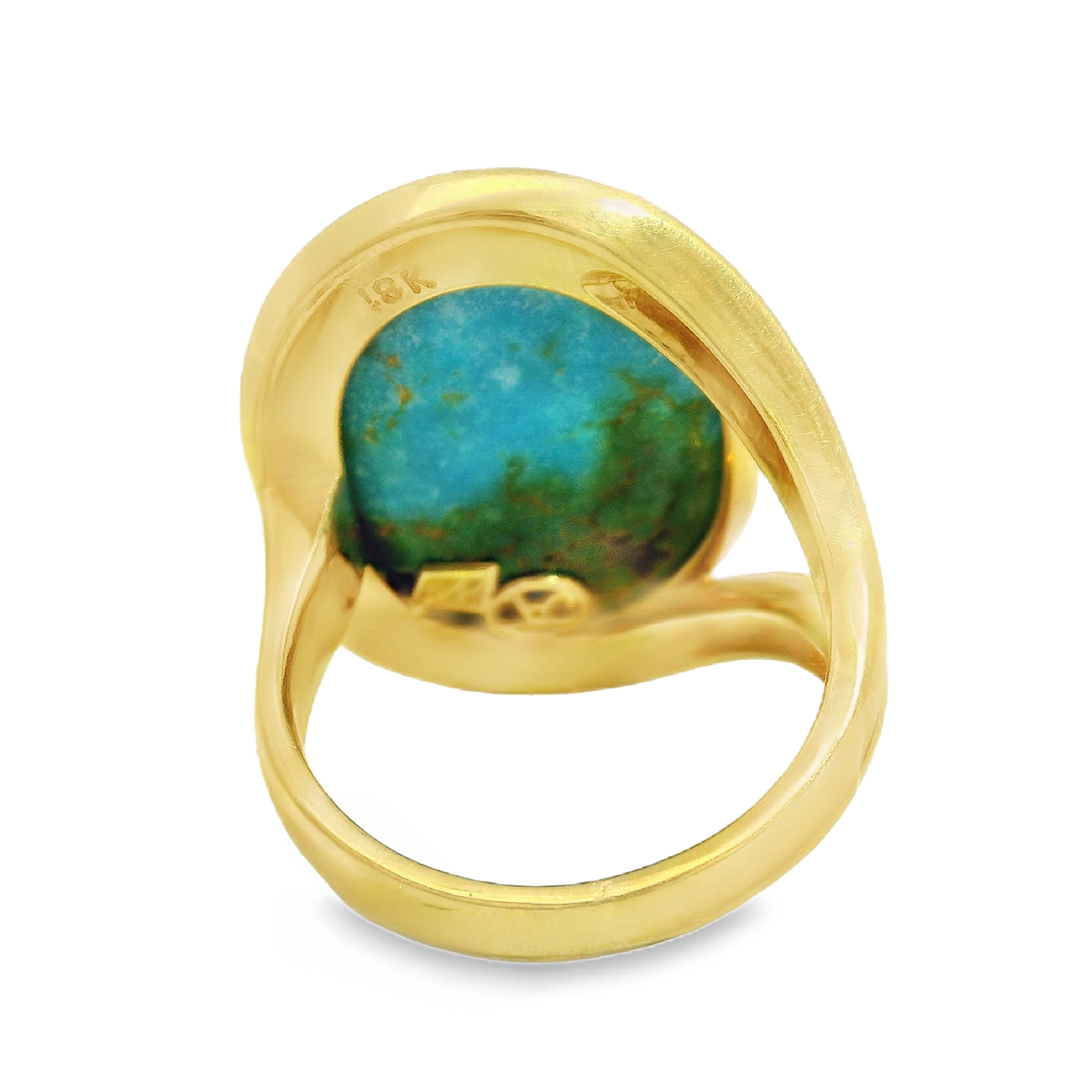 Oval Sonoran Turquoise Split Shank Ring
