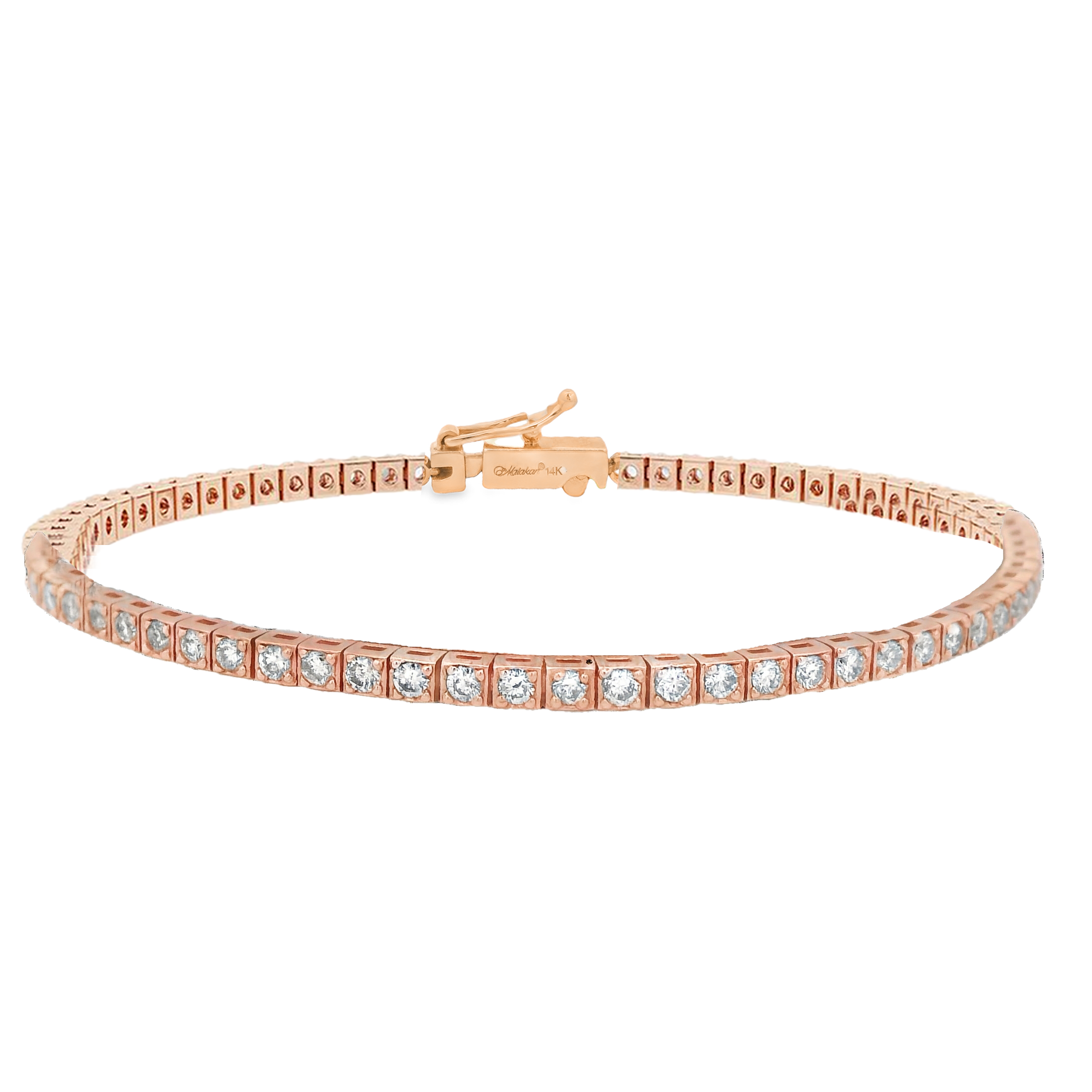 1.50ctw Diamond Square Link Tennis Bracelet