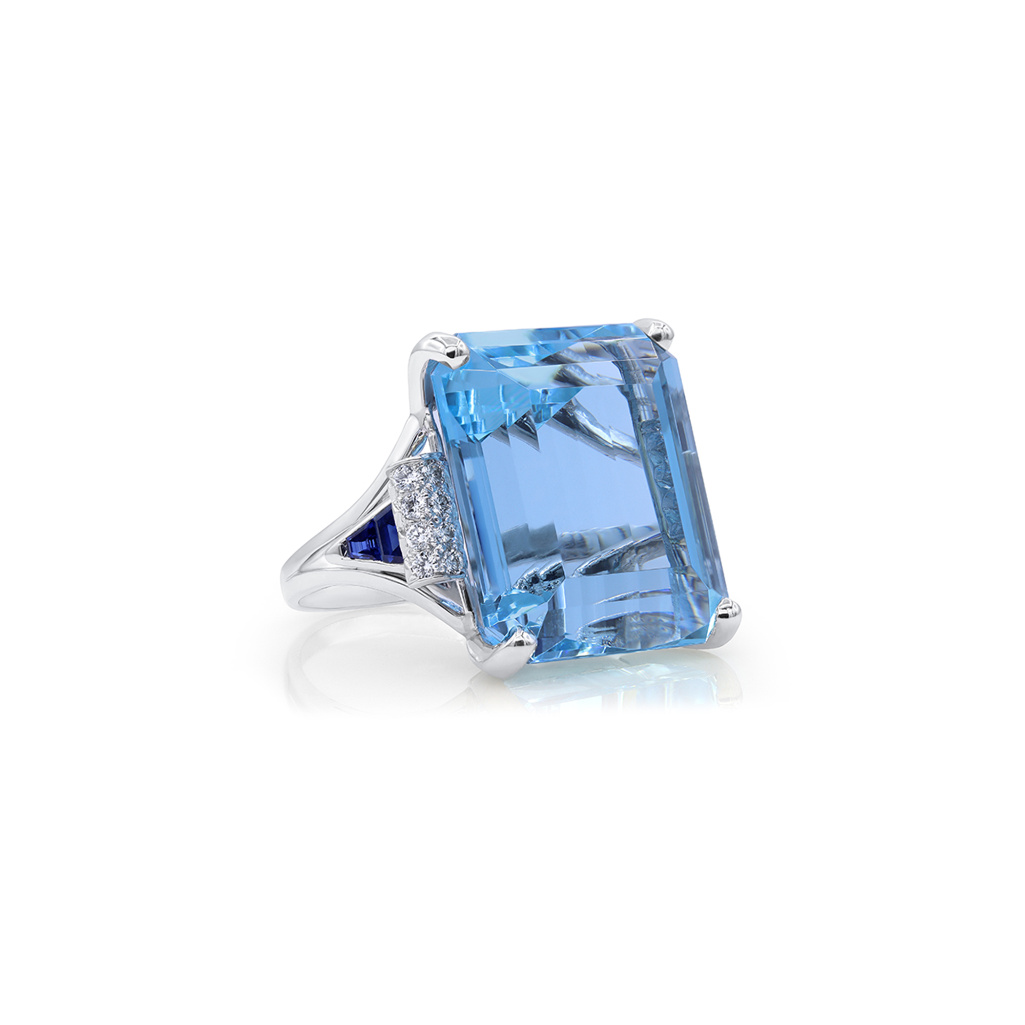 Platinum 32.39ct Aquamarine Ring