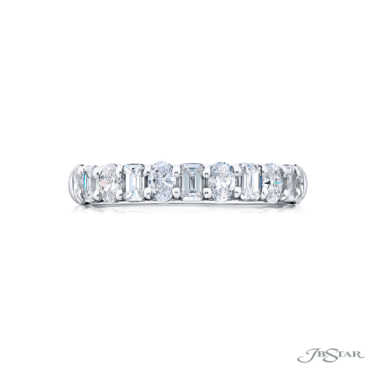 Oval and Emerald Cut Diamond Band