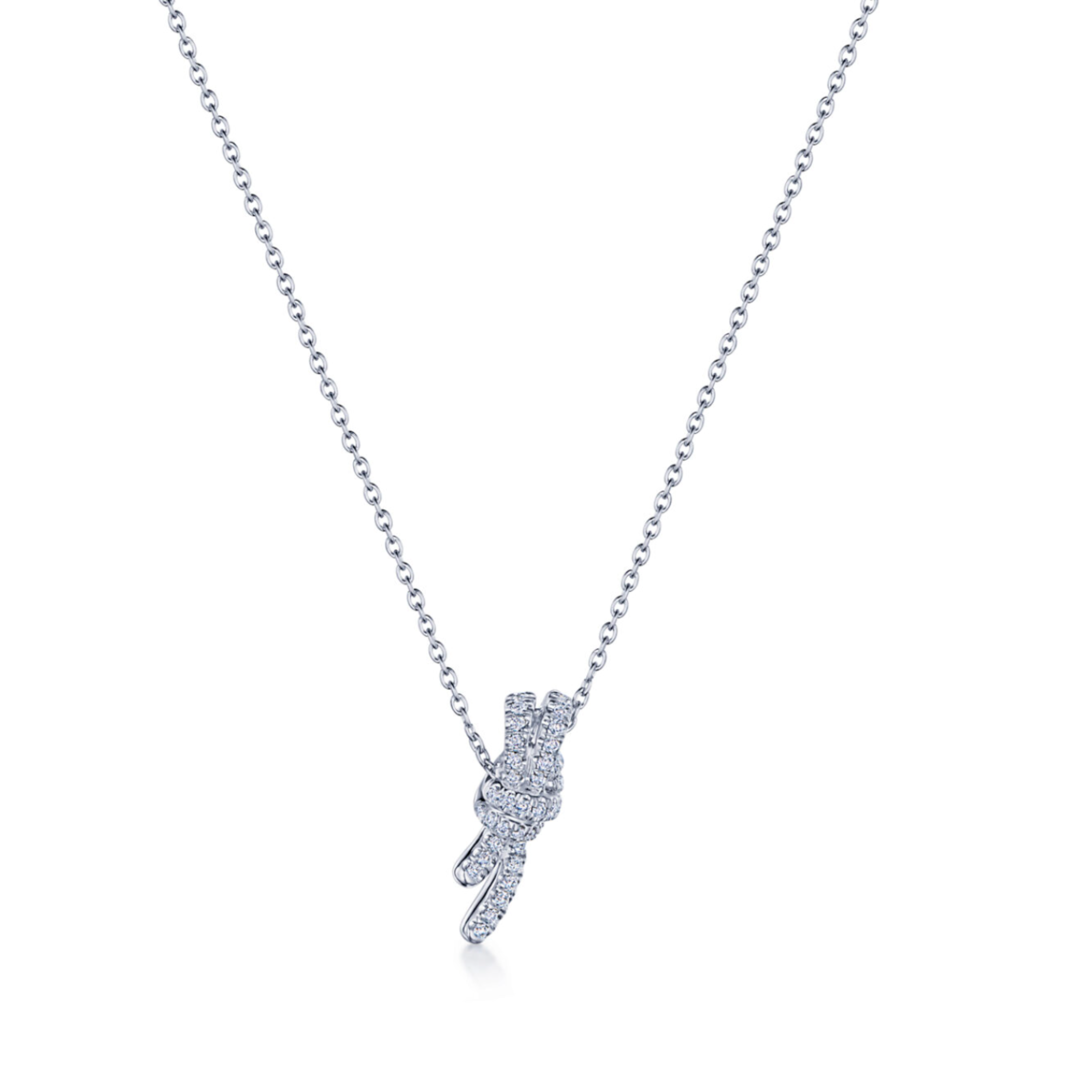 Entwine Petite Diamond Pendant Necklace