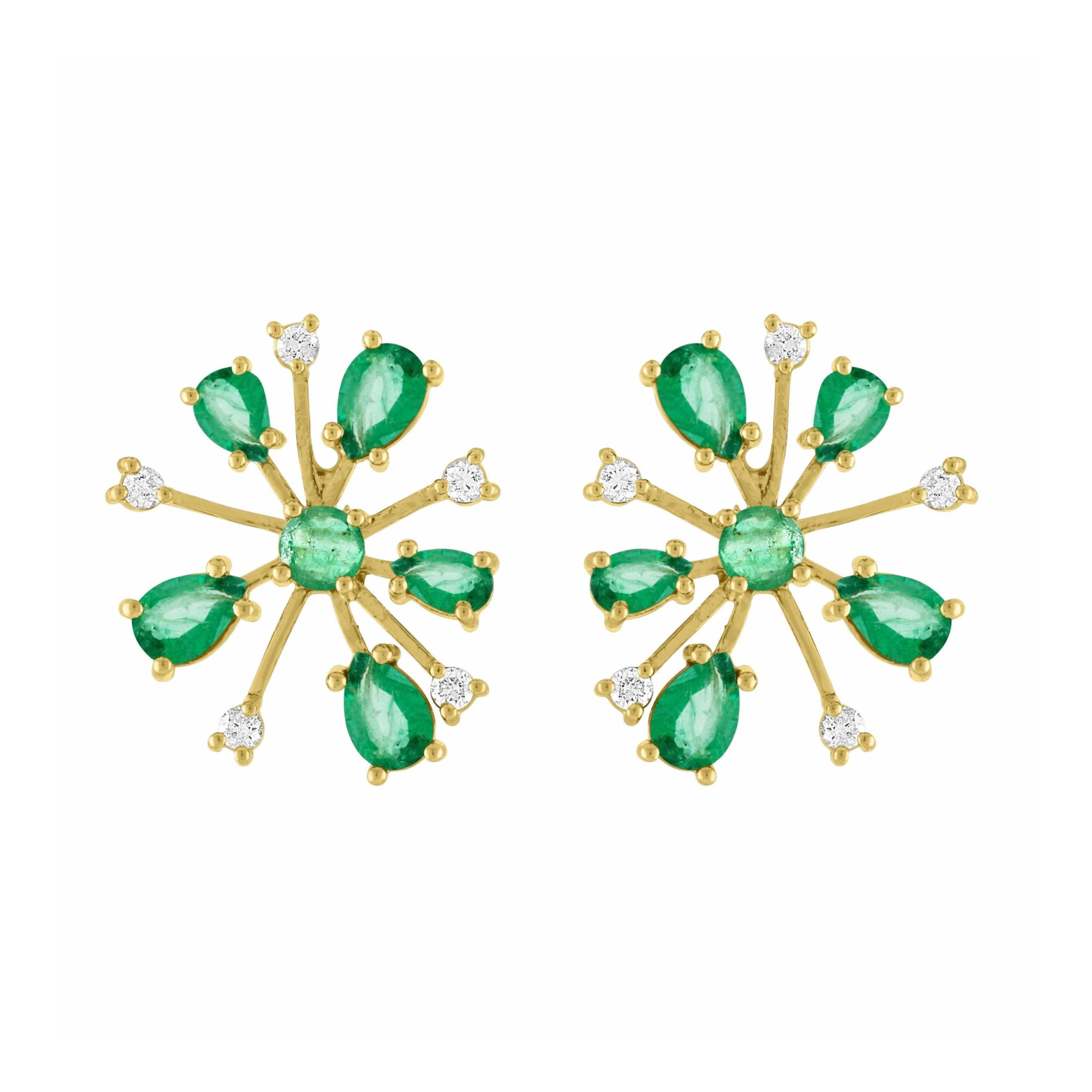 Small Emerald Pop Rocks Studs