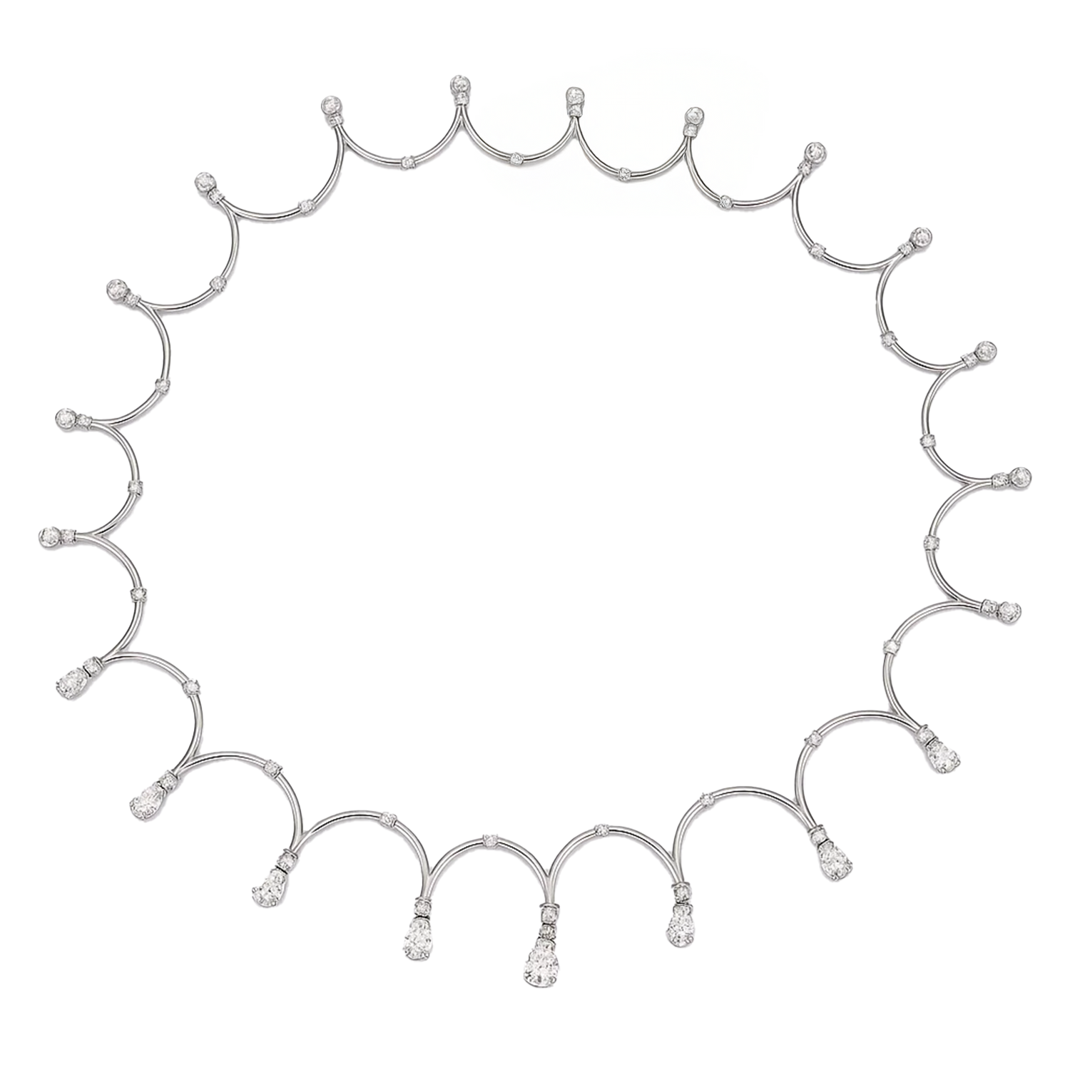 Chandelier Round Diamond Necklace