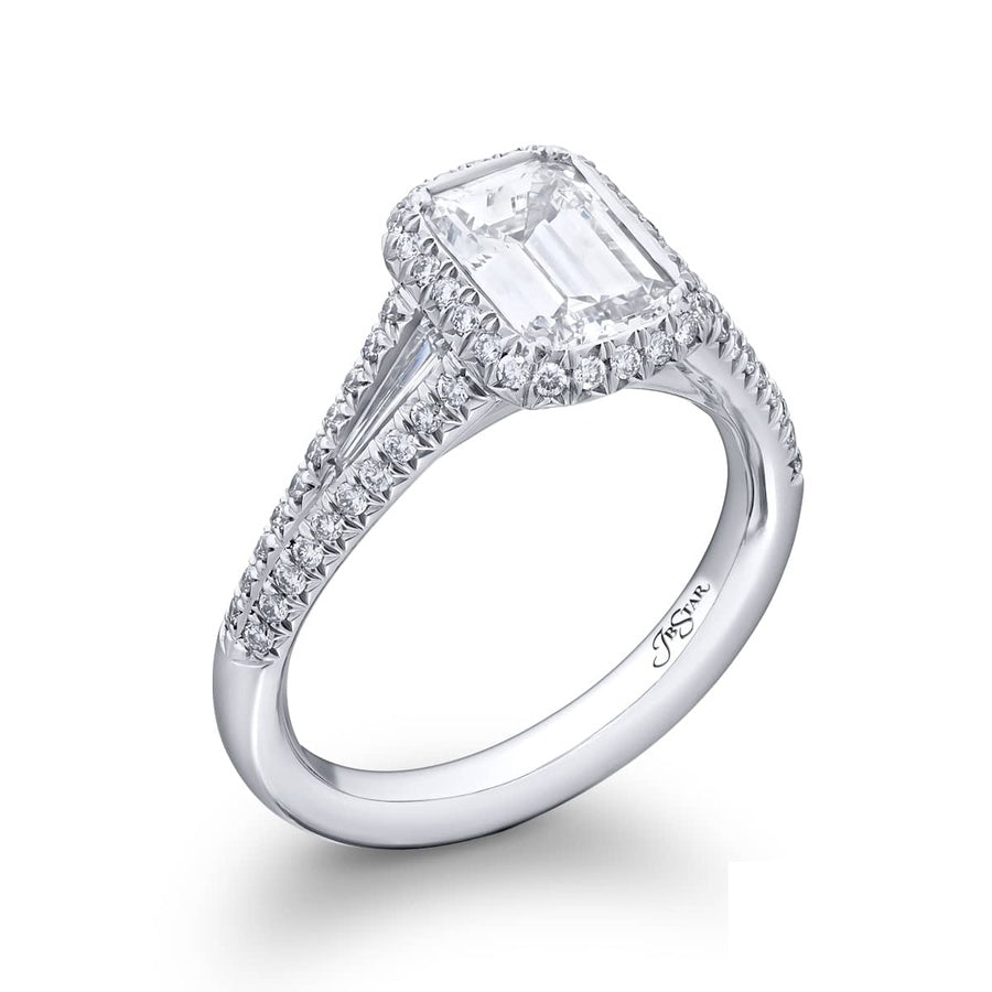 1.37 ct. GIA-Certified Emerald-Cut Diamond Ring in Platinum