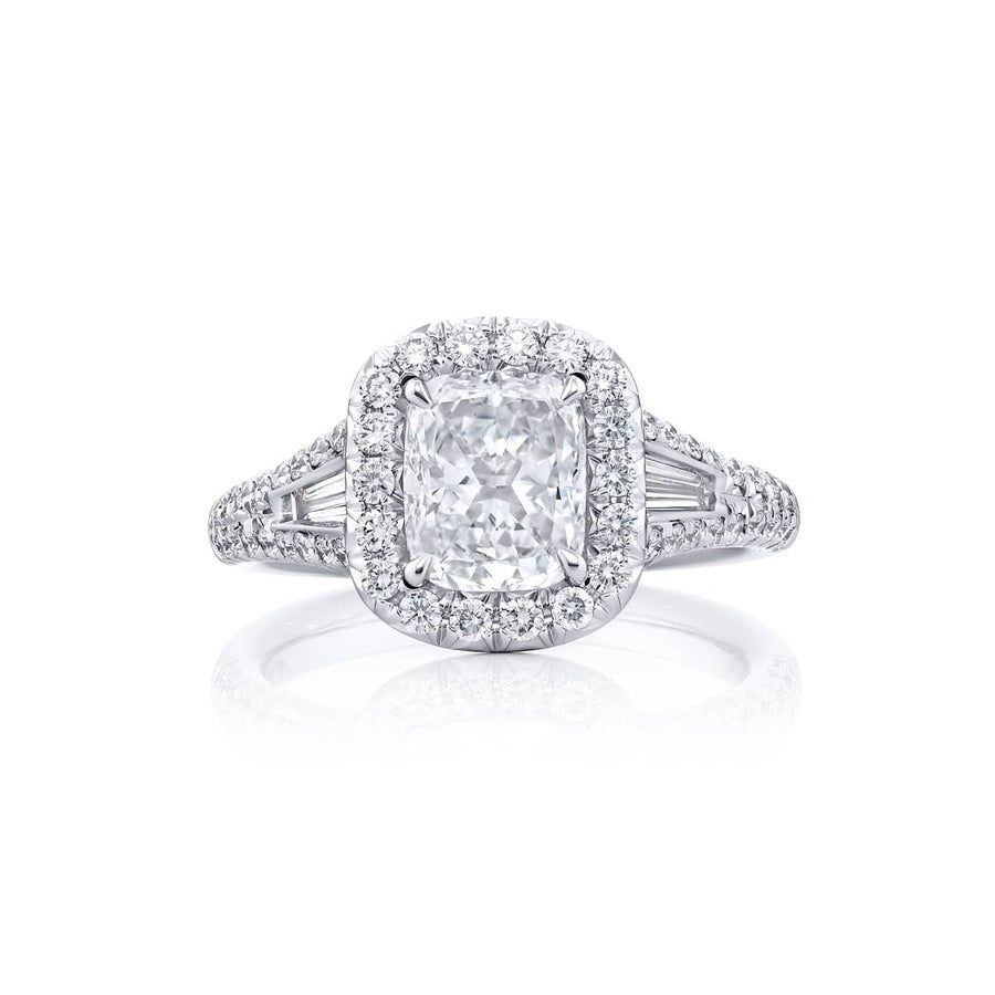 1.56 ct. GIA-Certified Cushion-Cut Diamond Ring in Platinum